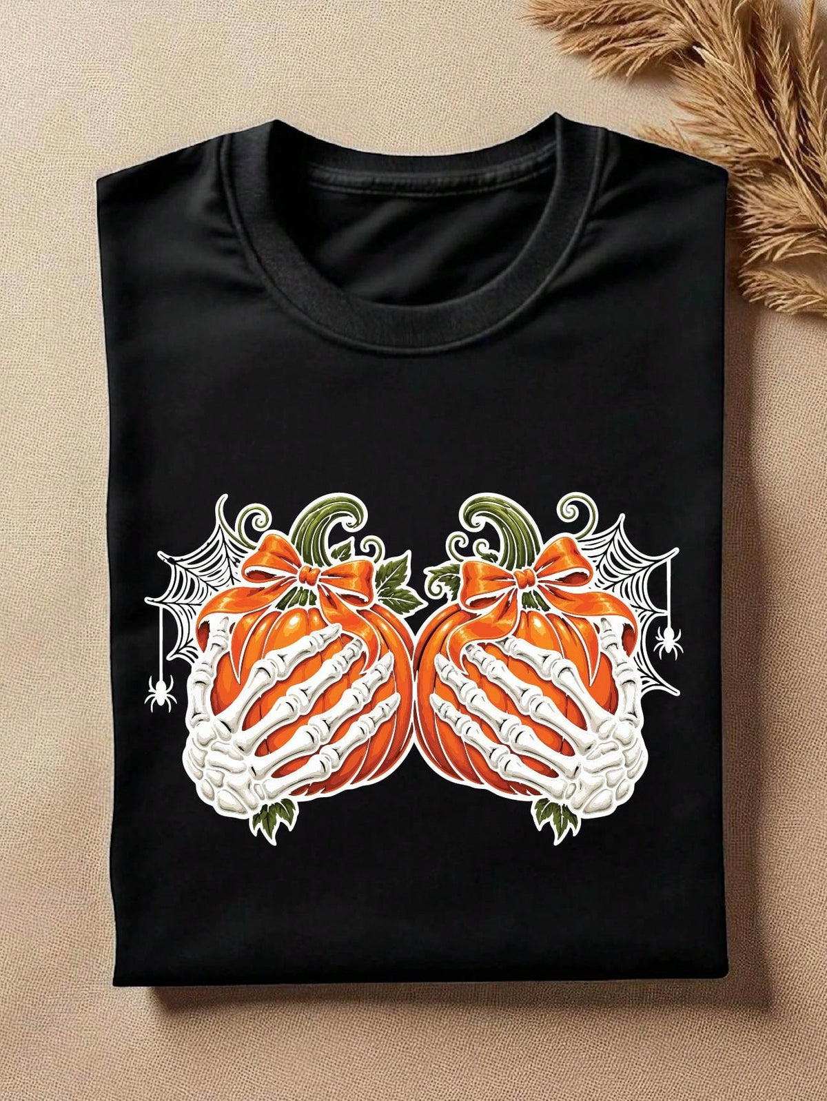 Skeleton Hands Pumpkin T-Shirt