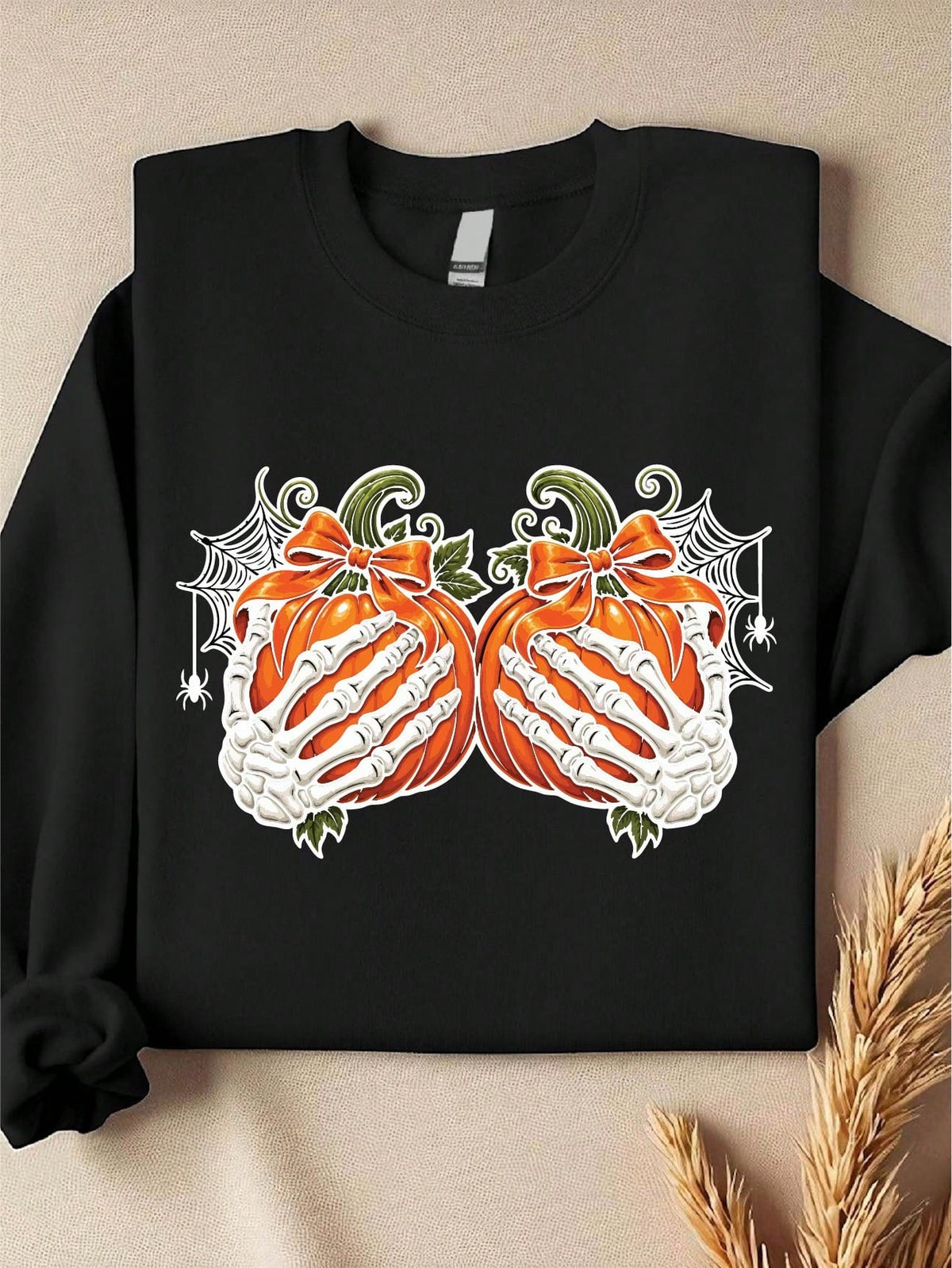 Skeleton Hands Pumpkin Sweatshirt