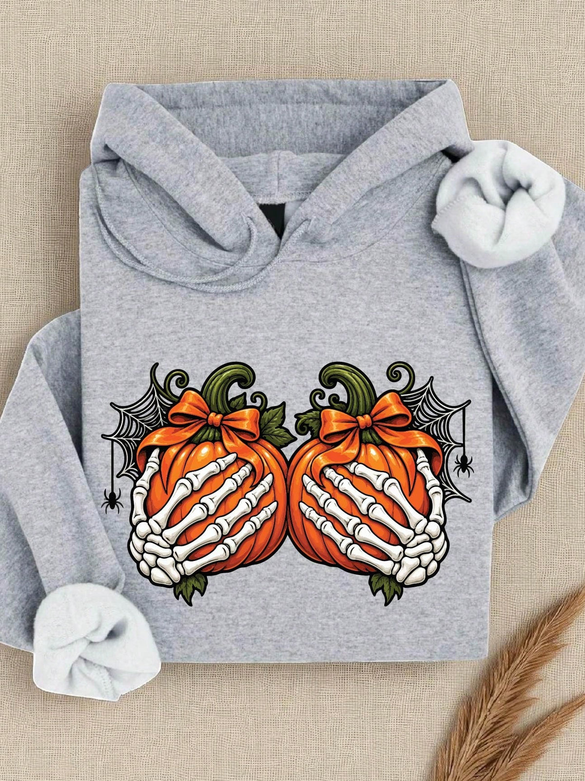Skeleton Hands Pumpkin Hoodie