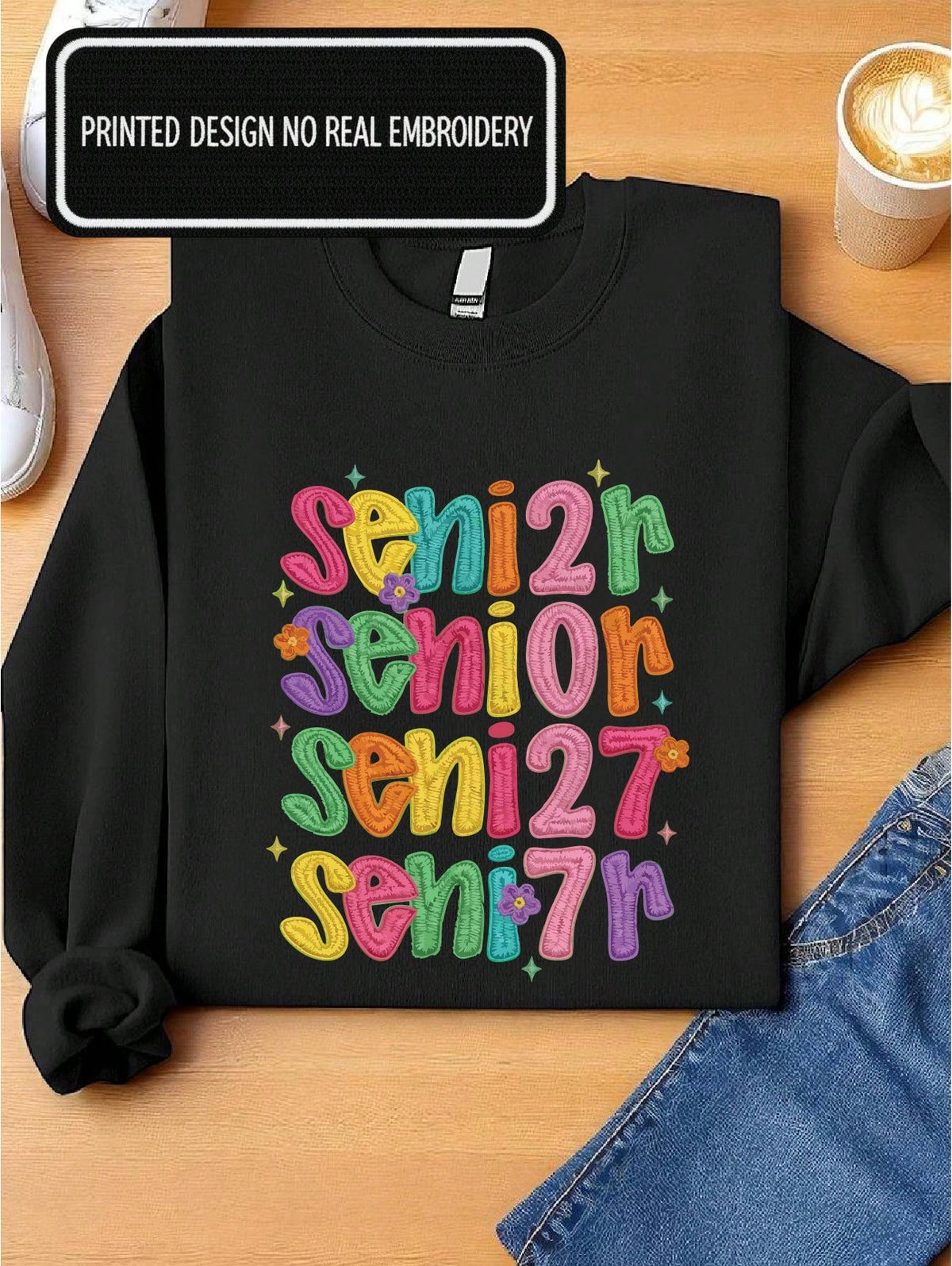 Senior 2027 DTF Graphic Print Sweatshirt