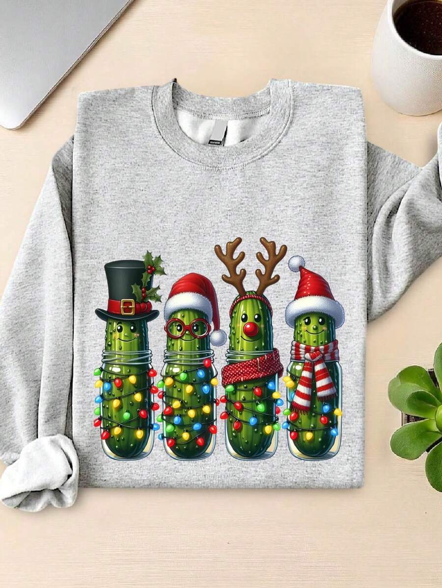 Funny Christmas Pickle Sweatshirt