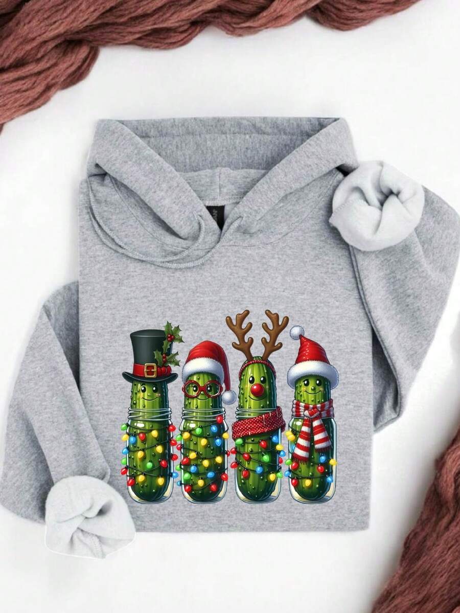 Funny Christmas Pickle Hoodie
