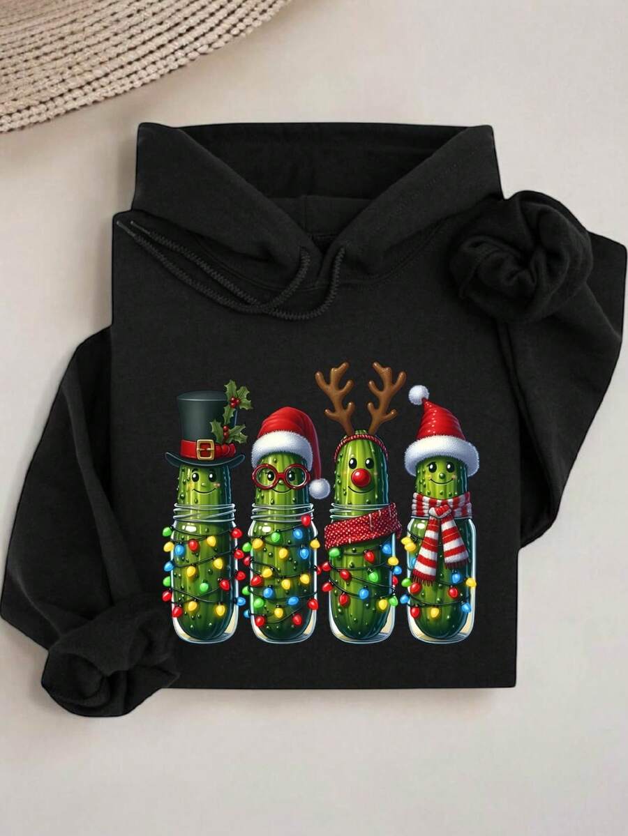 Funny Christmas Pickle Hoodie