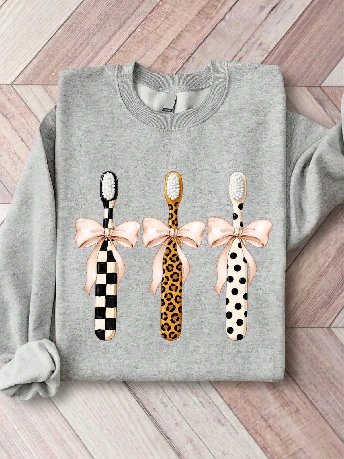 Leopard Toothbrush Dental Sweatshirt