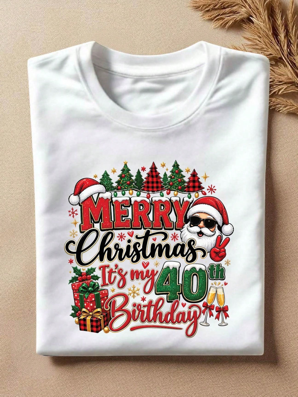 Merry Christmas It's My 40th Birthday T-Shirt