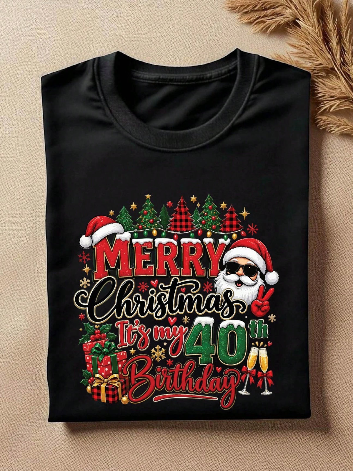 Merry Christmas It's My 40th Birthday T-Shirt