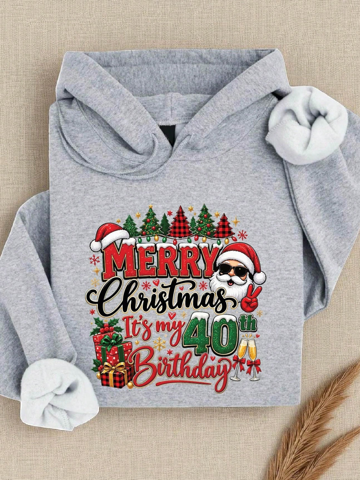 Merry Christmas It's My 40th Birthday Hoodie