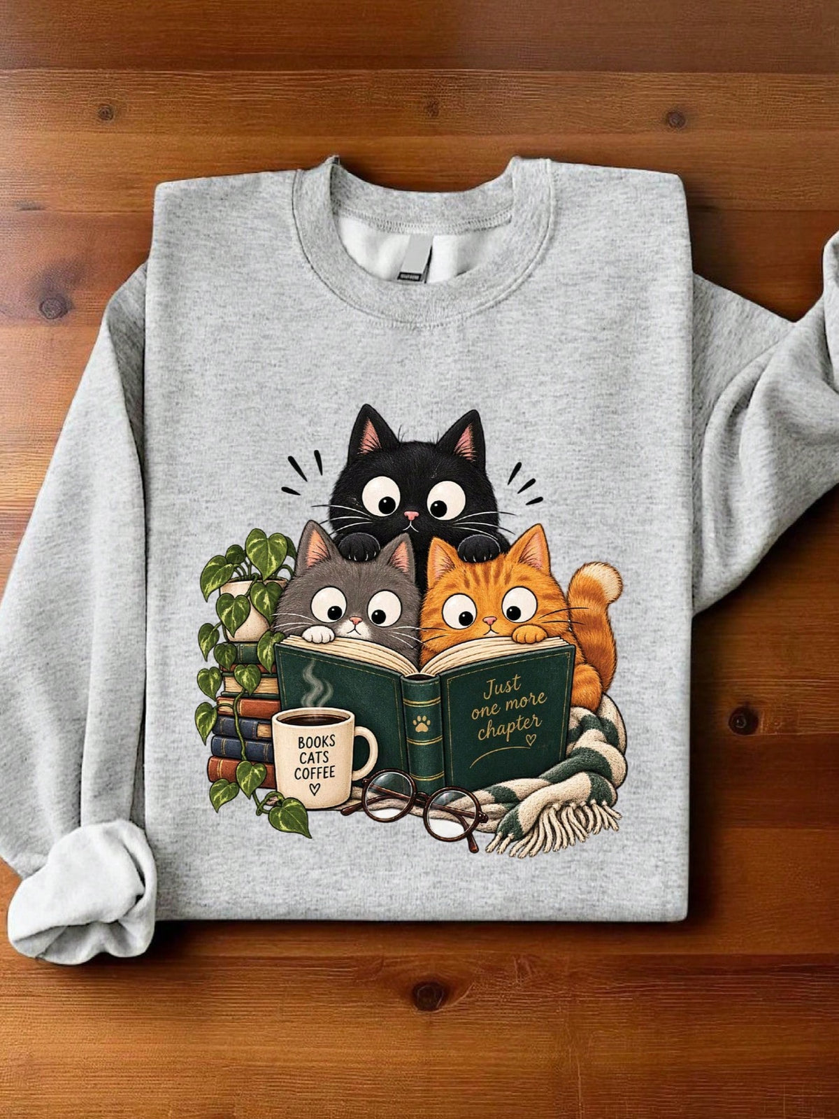 Cats Reading Sweatshirt