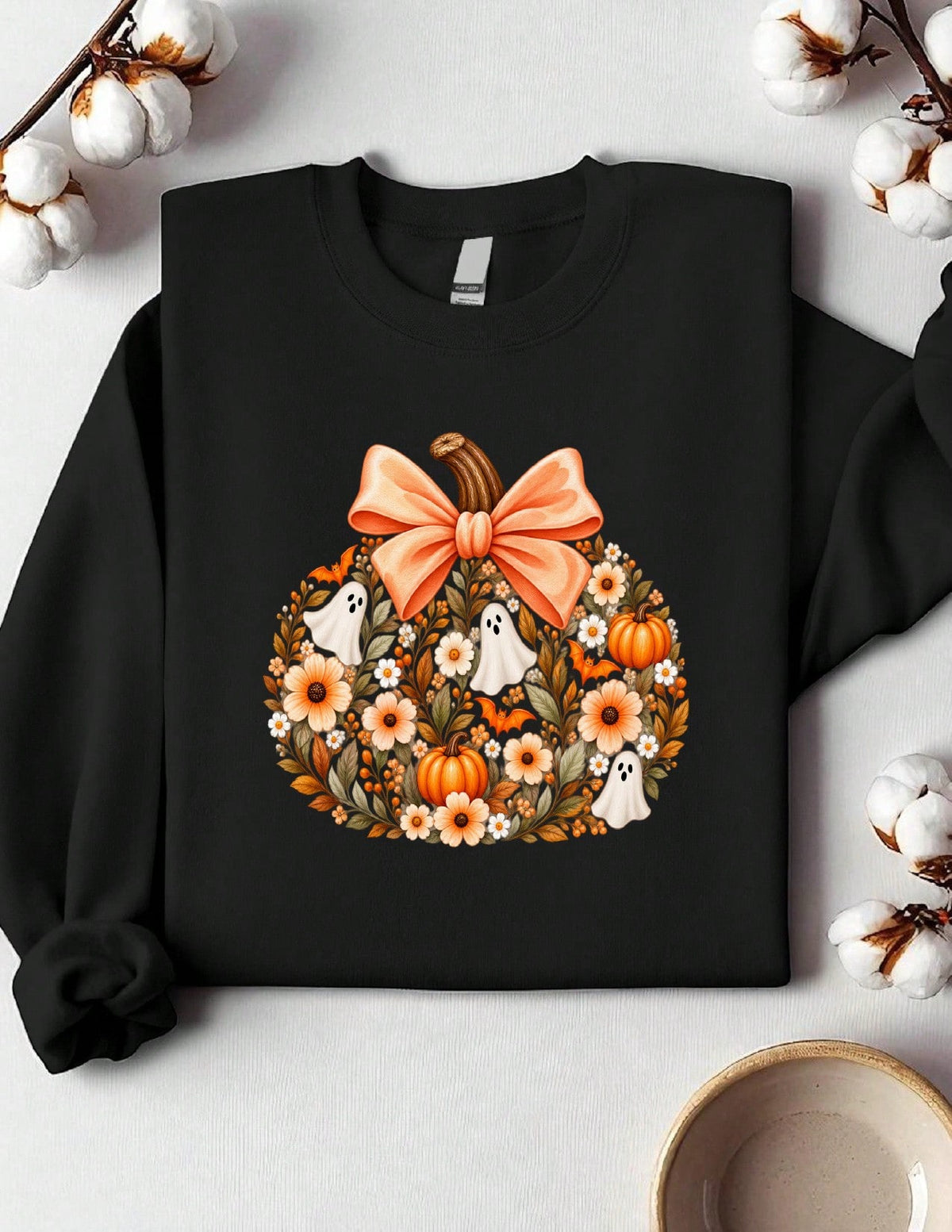 Floral Pumpkin Sweatshirt