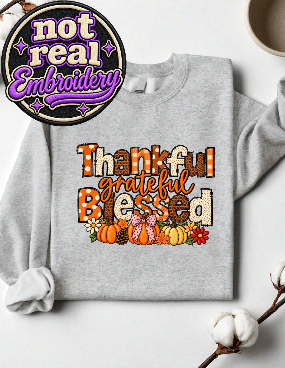 Thankful Grateful (DTF Graphic Print) Sweatshirt