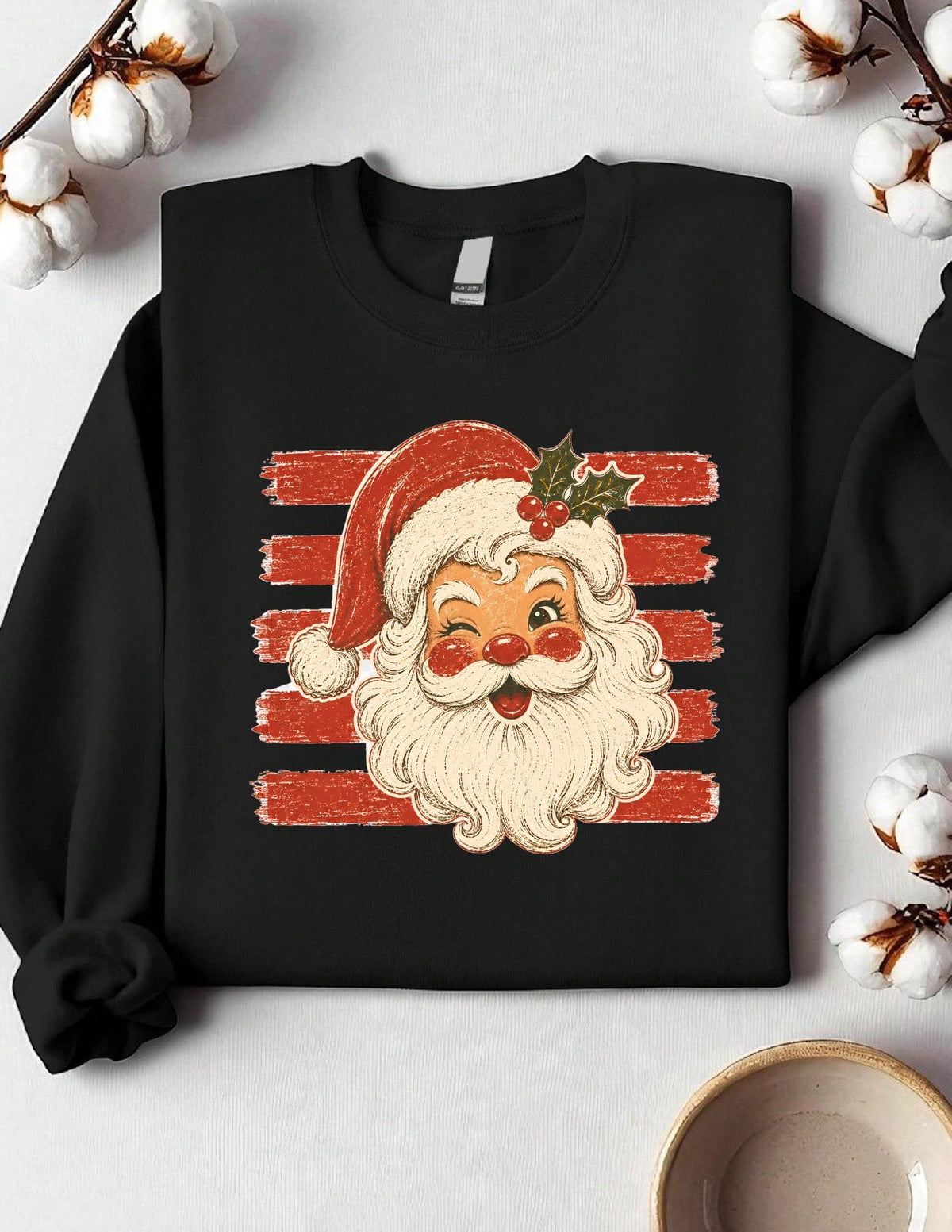 Striped Santa Sweatshirt