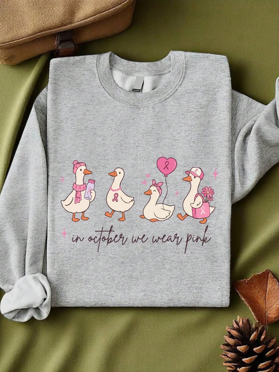 In October We Wear Pink Unisex Sweatshirt