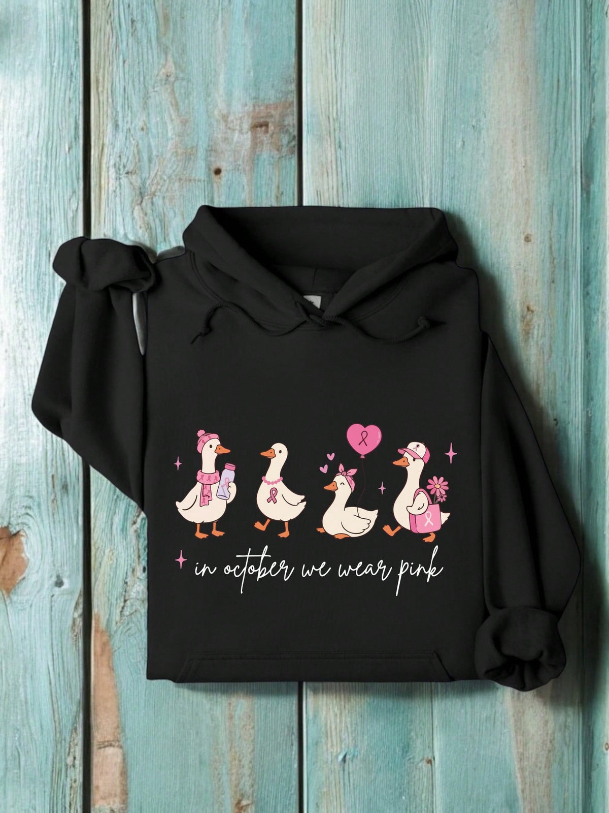 In October We Wear Pink Unisex Hooded Hoodie
