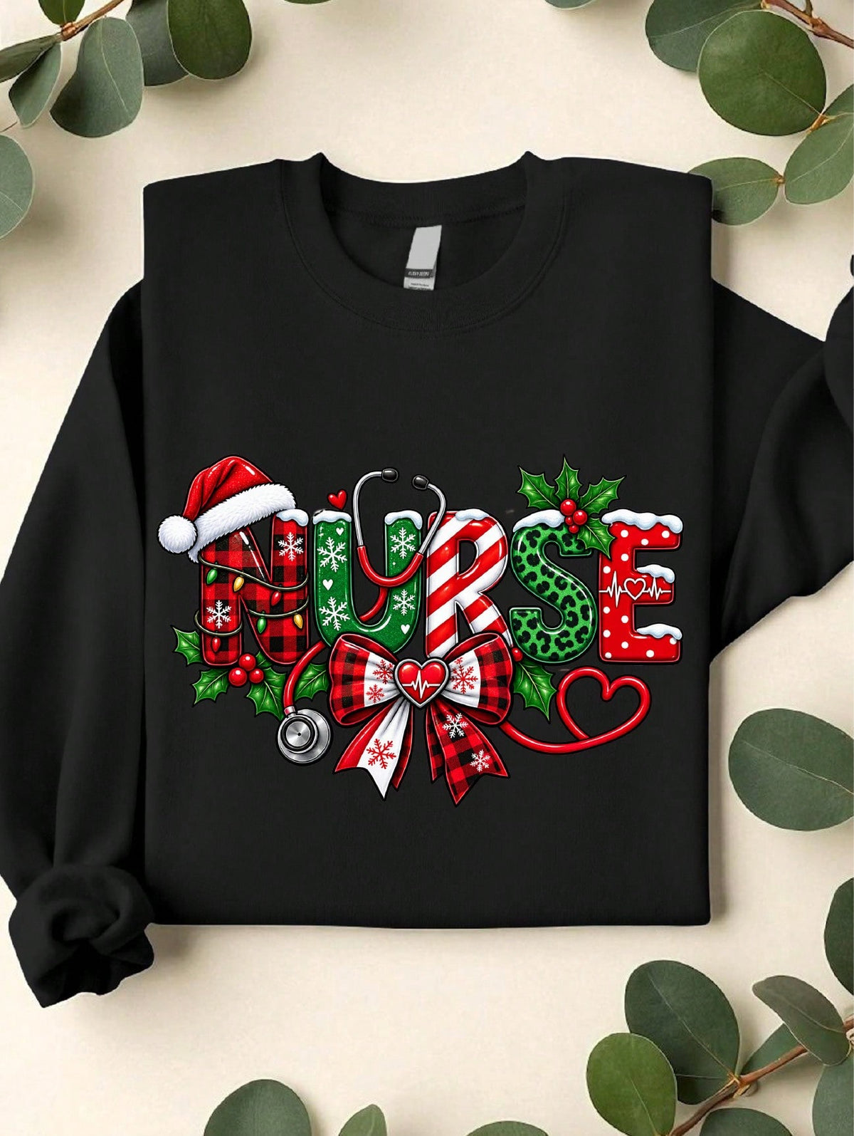 Christmas Nurse Coquette Sweatshirt