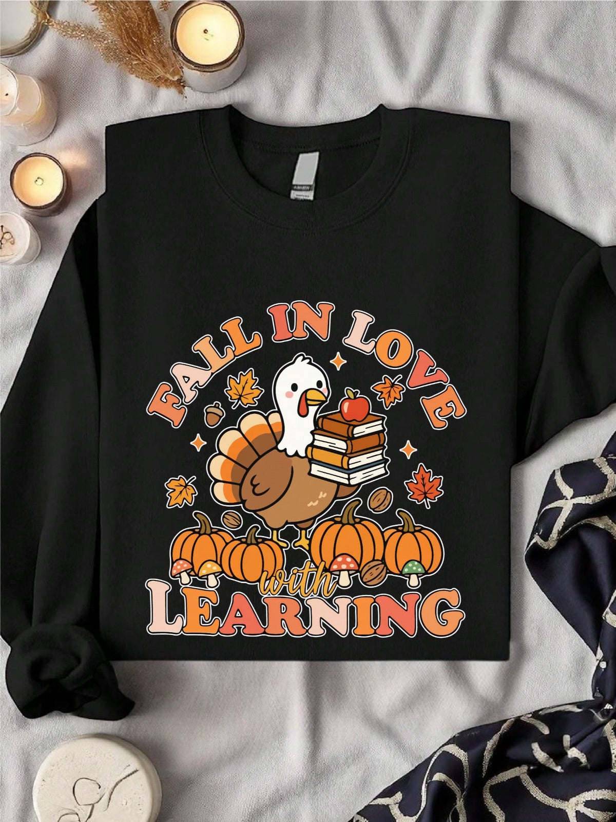 Fall In Love With Learning Turkey Sweatshirt