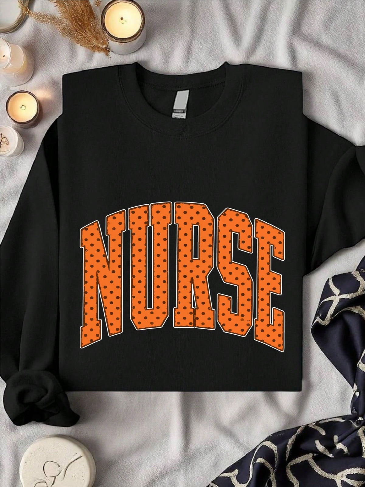 Polka Dot Nurse Halloween Sweatshirt