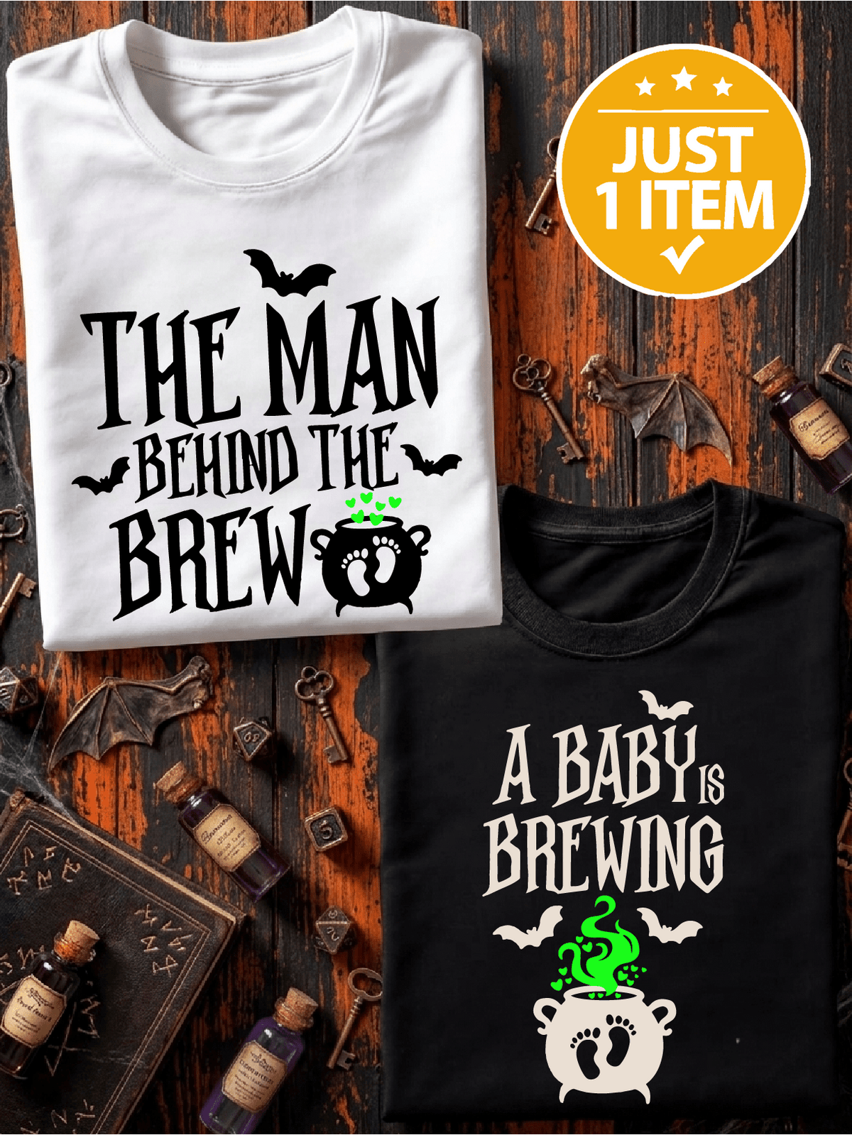 1PC Funny Couples Halloween T-Shirt