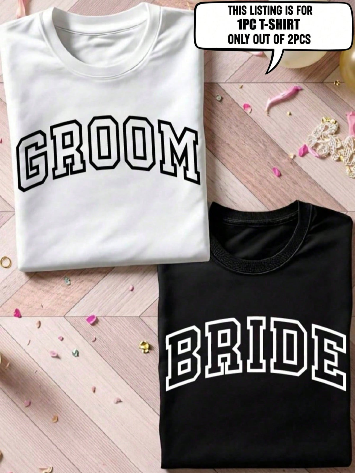 1PC Bride And Groom Matching T-Shirt