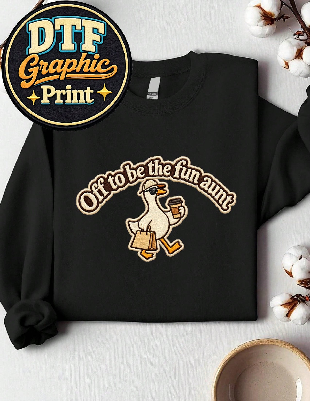 Off To Be The Fun Aunt Graphic Sweatshirt
