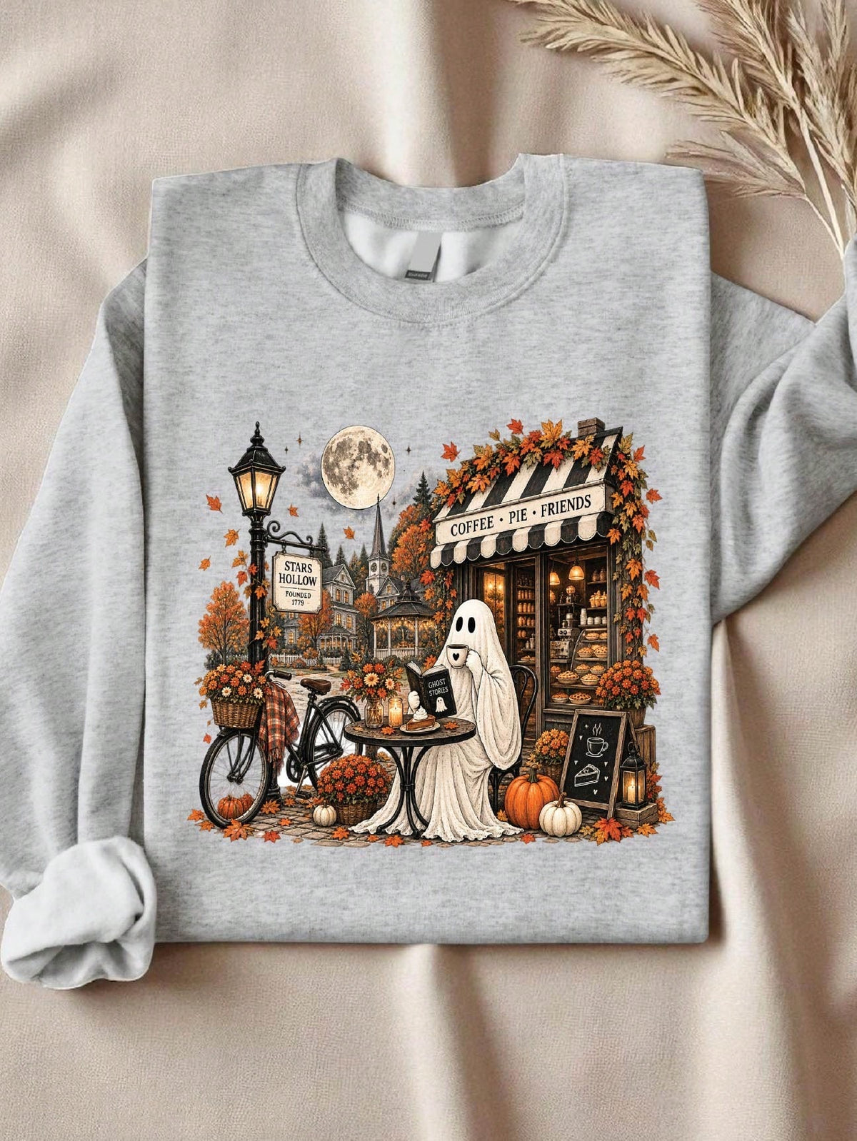 Ghost Reading Book Sweatshirt