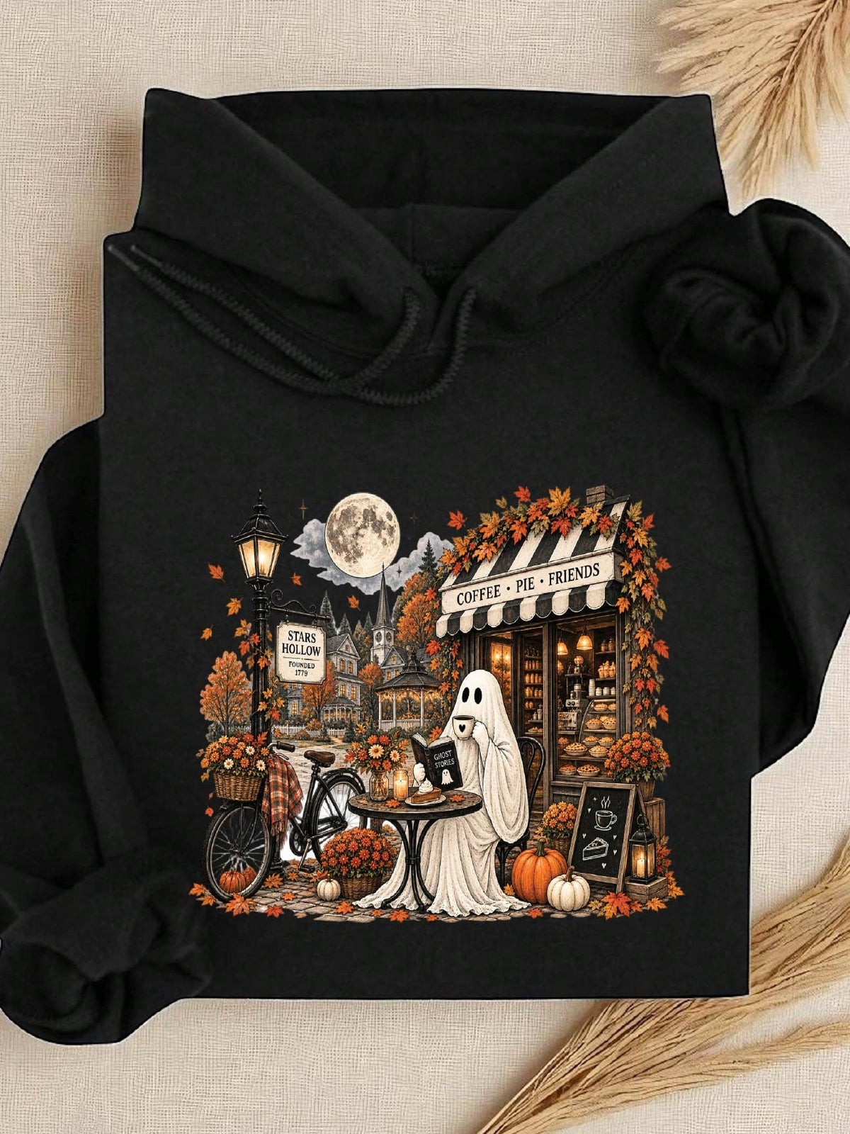 Ghost Reading Book Hoodie