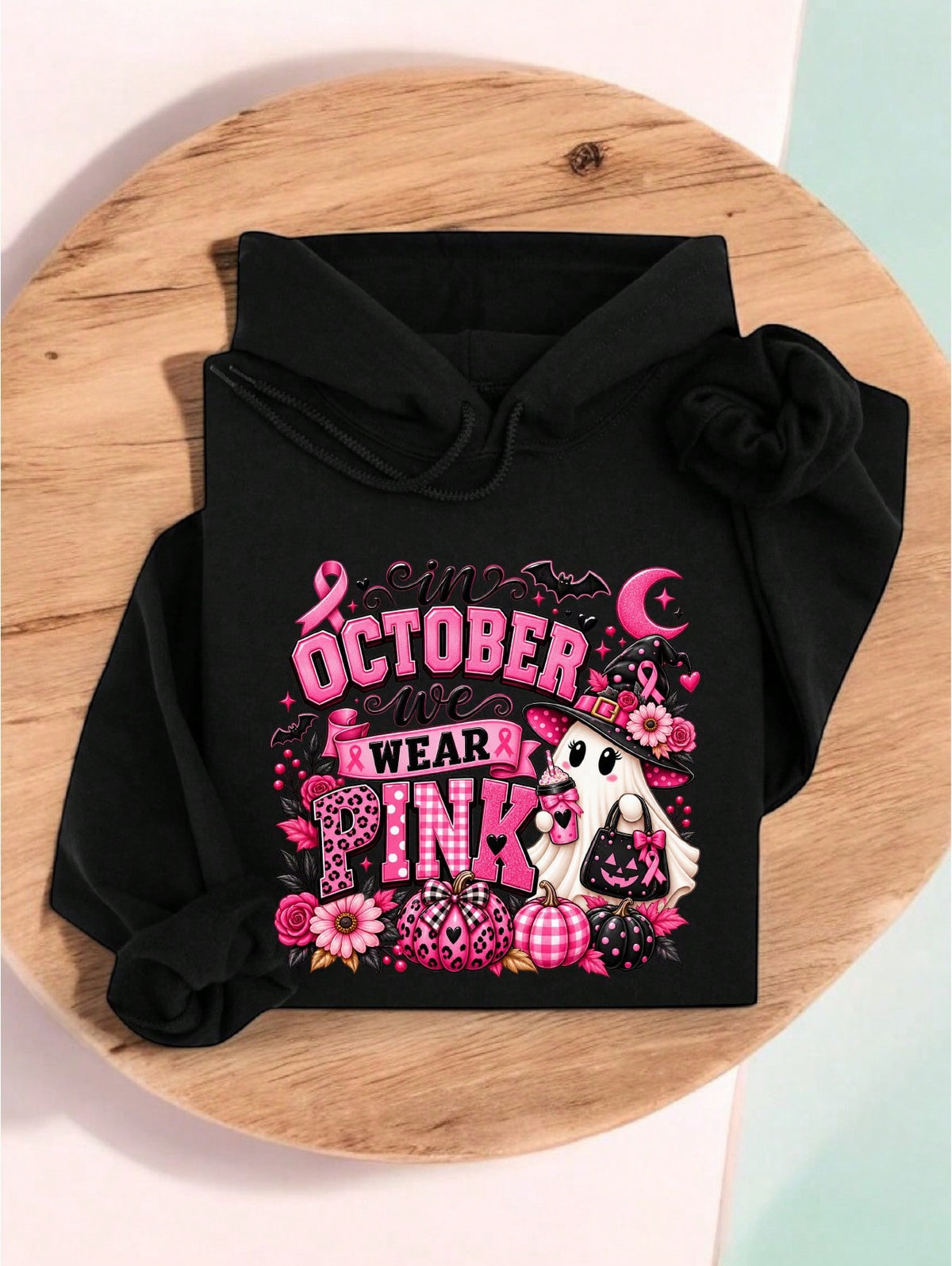 In October We Wear Pink Hoodie