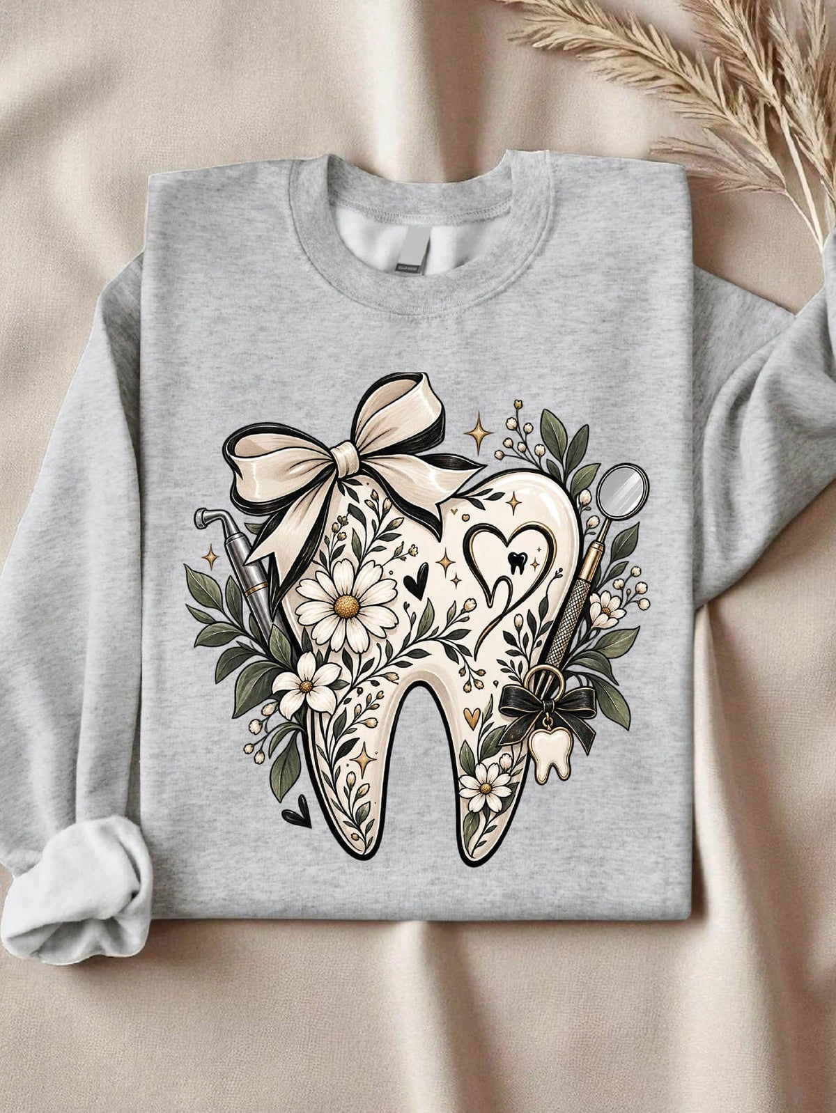 Floral Tooth Sweatshirt