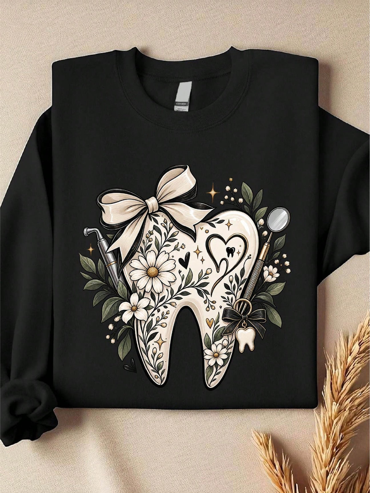 Floral Tooth Sweatshirt