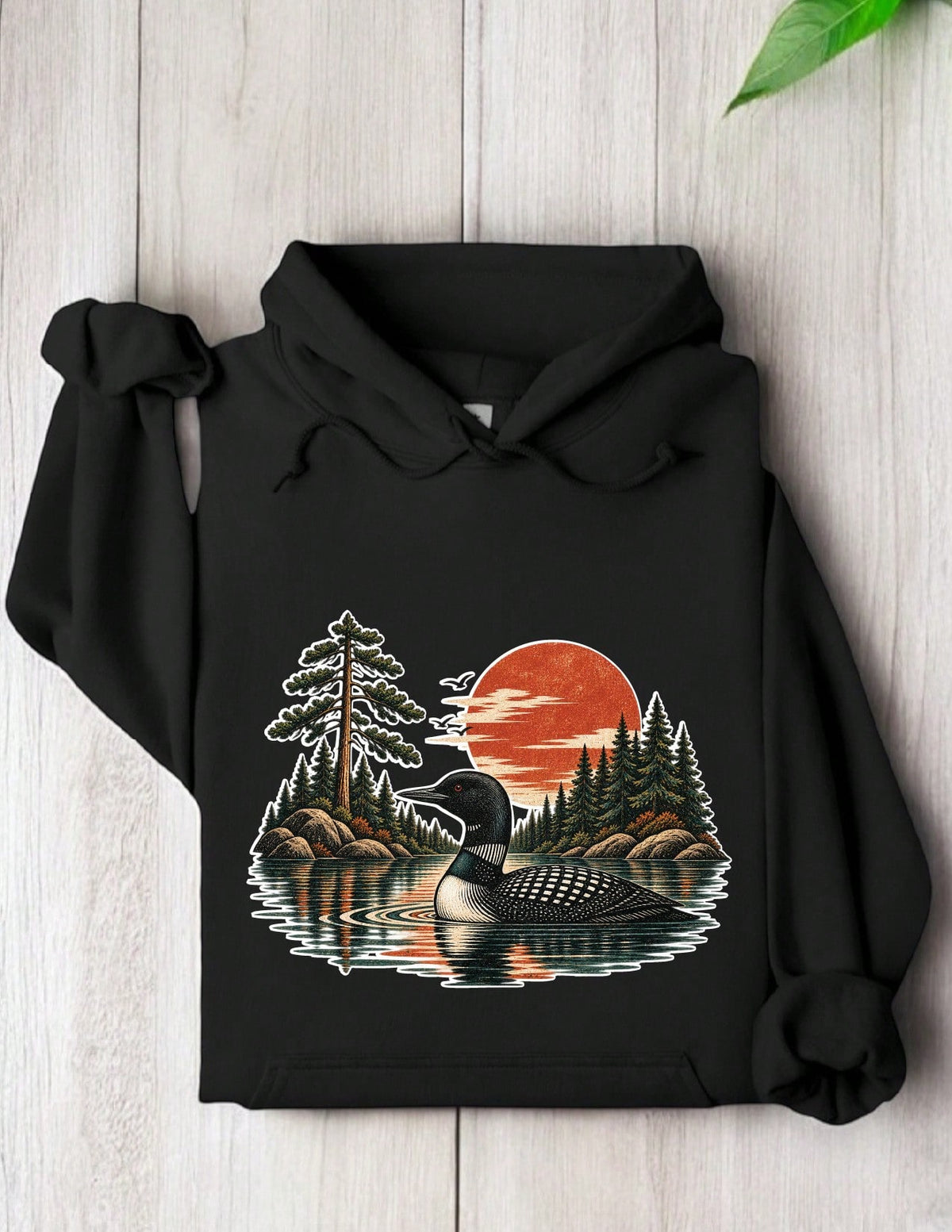 Vintage Loon Lake Nature Hoodie