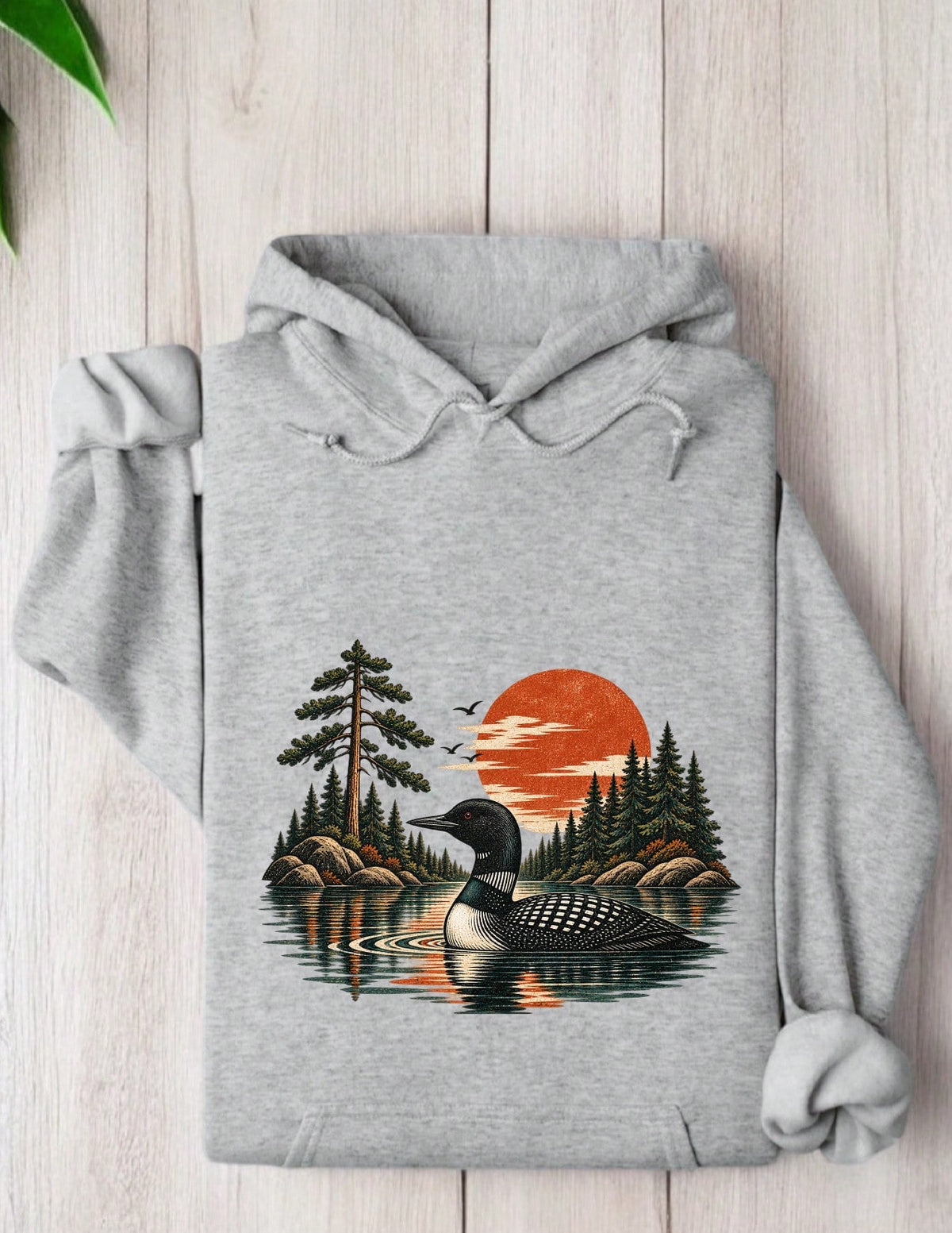 Vintage Loon Lake Nature Hoodie