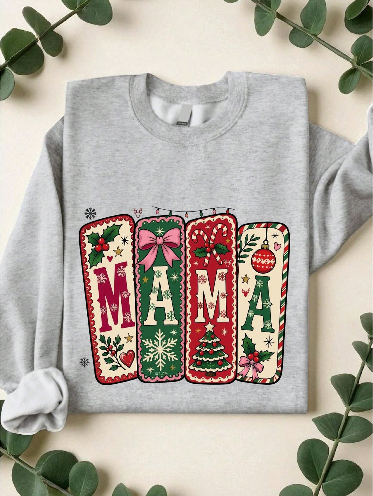 Mama Christmas Coquette Sweatshirt