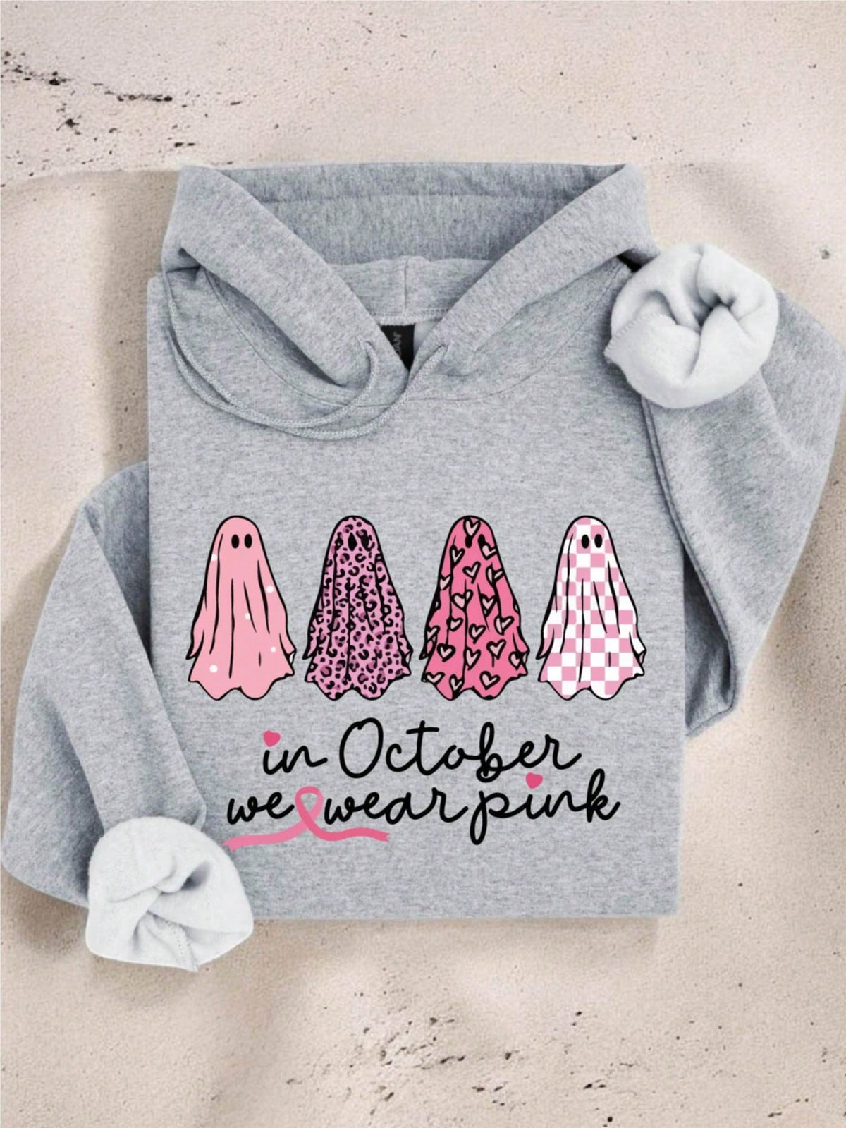 Breast Cancer Awareness Ghost Hoodie