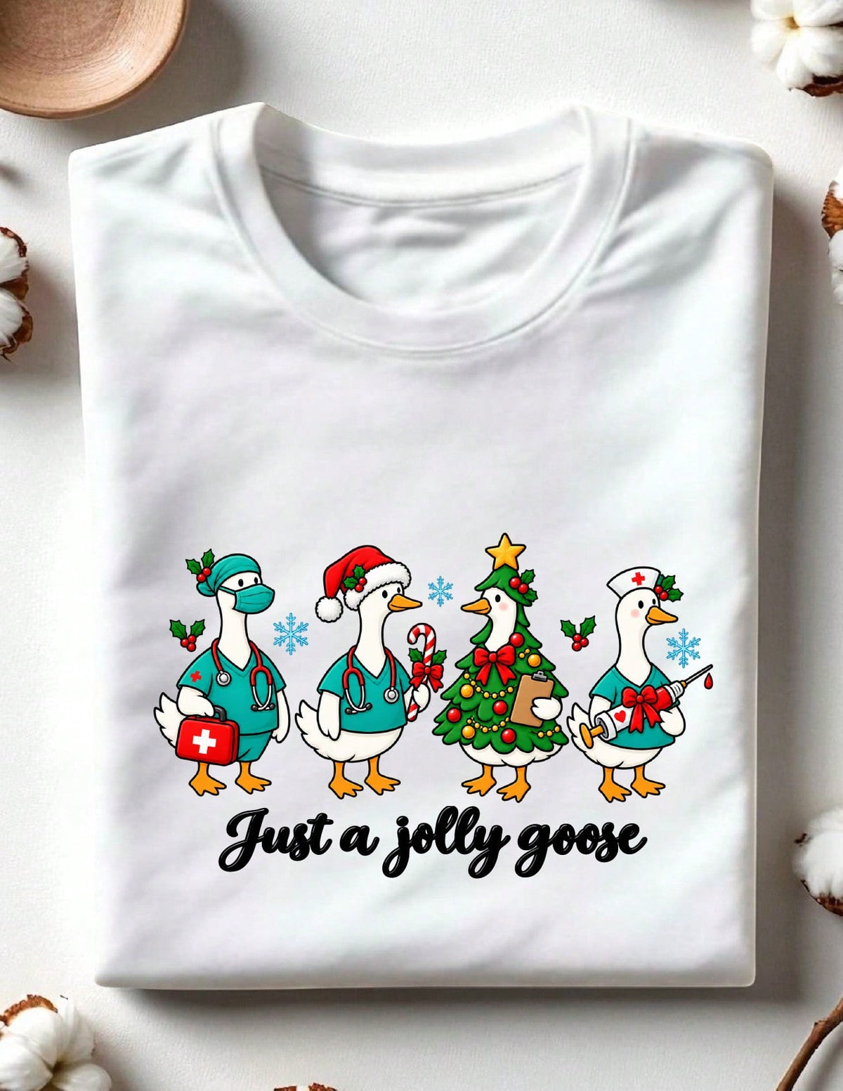 Christmas Goose Nurse T-Shirt