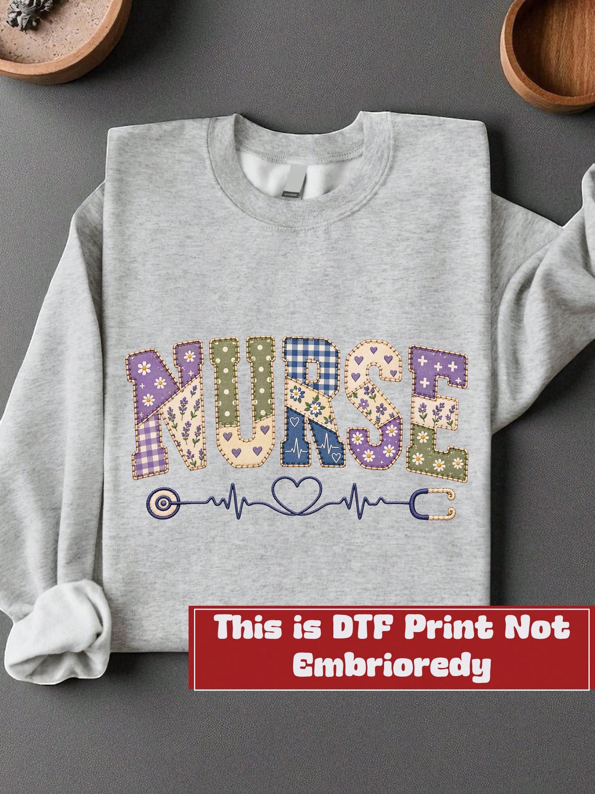 Nurse Faux Patchwork Unisex Sweatshirt