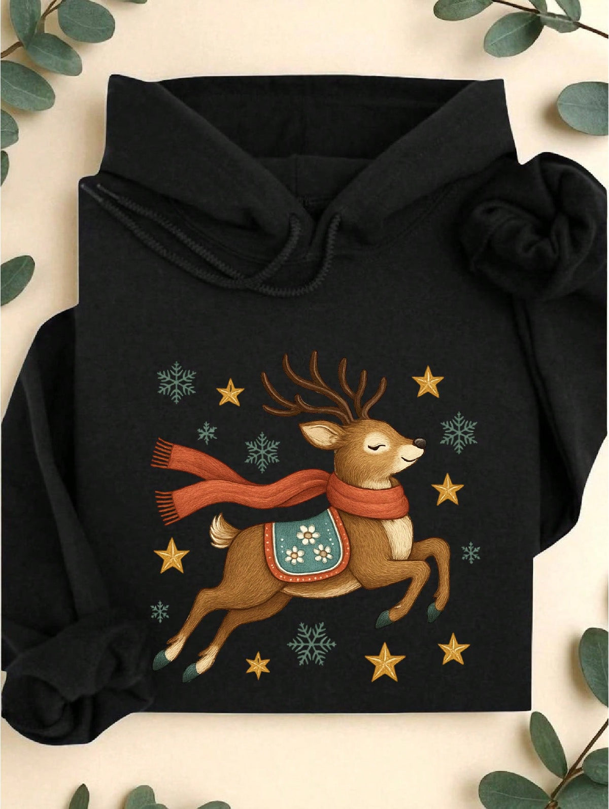 Retro Reindeer Hoodie