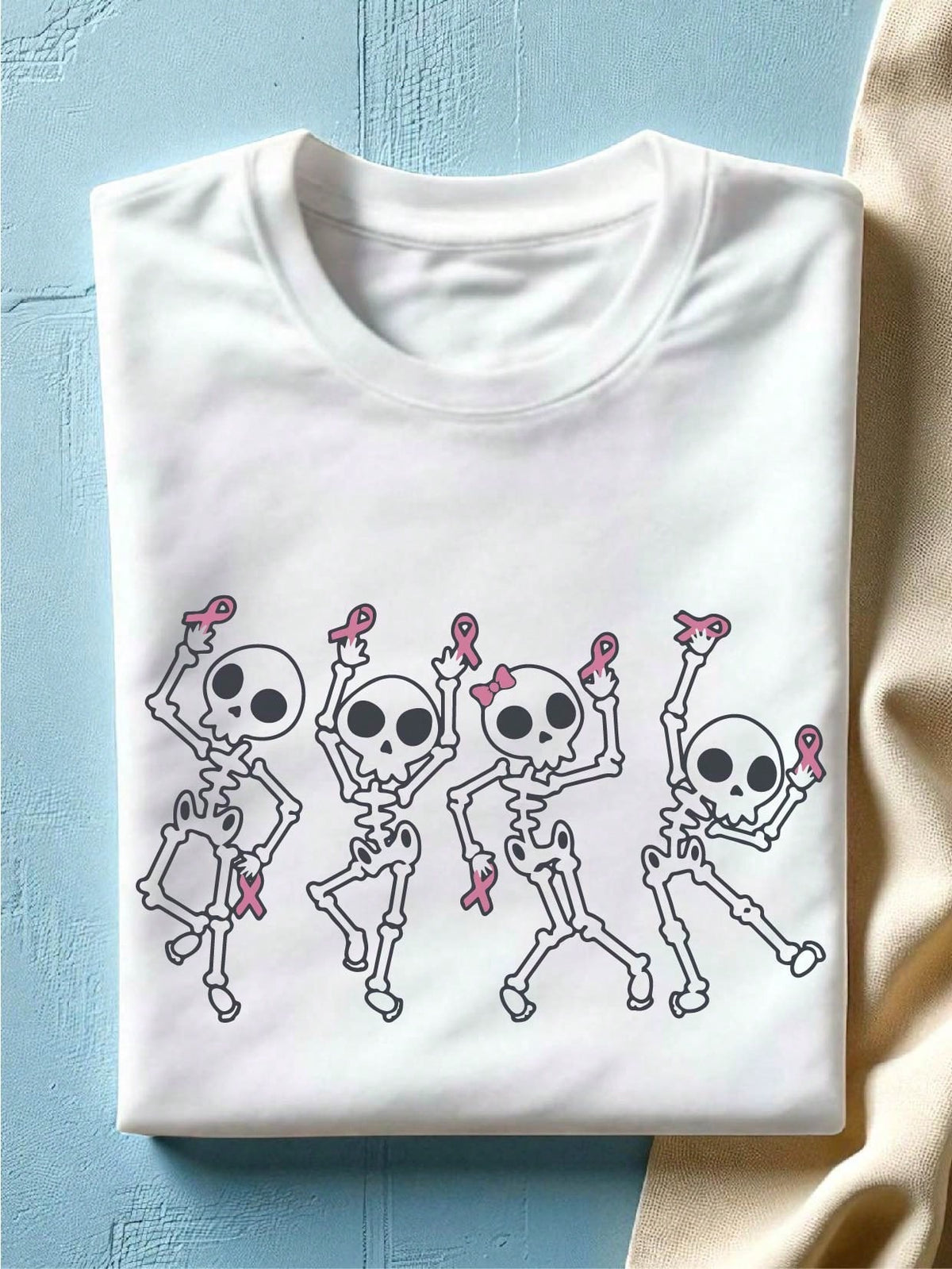 Dancing Skeletons Breast Cancer T-Shirt
