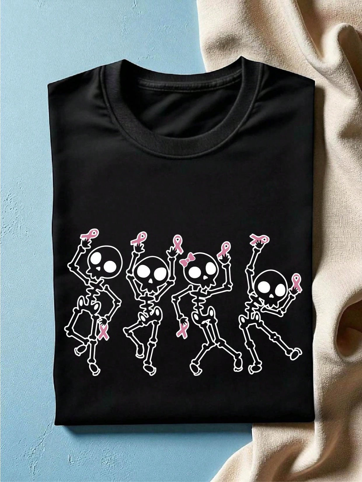 Dancing Skeletons Breast Cancer T-Shirt