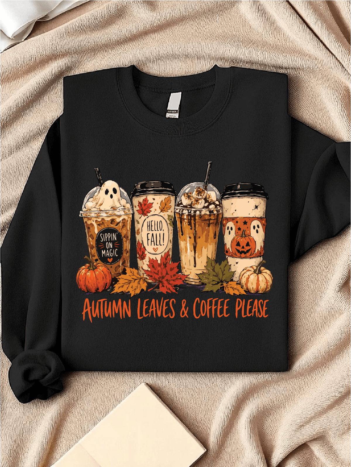 Autumn Leaves & Coffee Please Sweatshirt