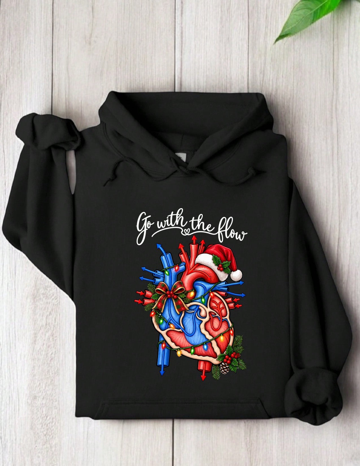 Go With The Flow Christmas Nurse Hoodie