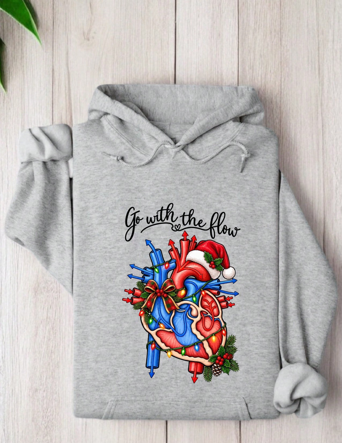 Go With The Flow Christmas Nurse Hoodie