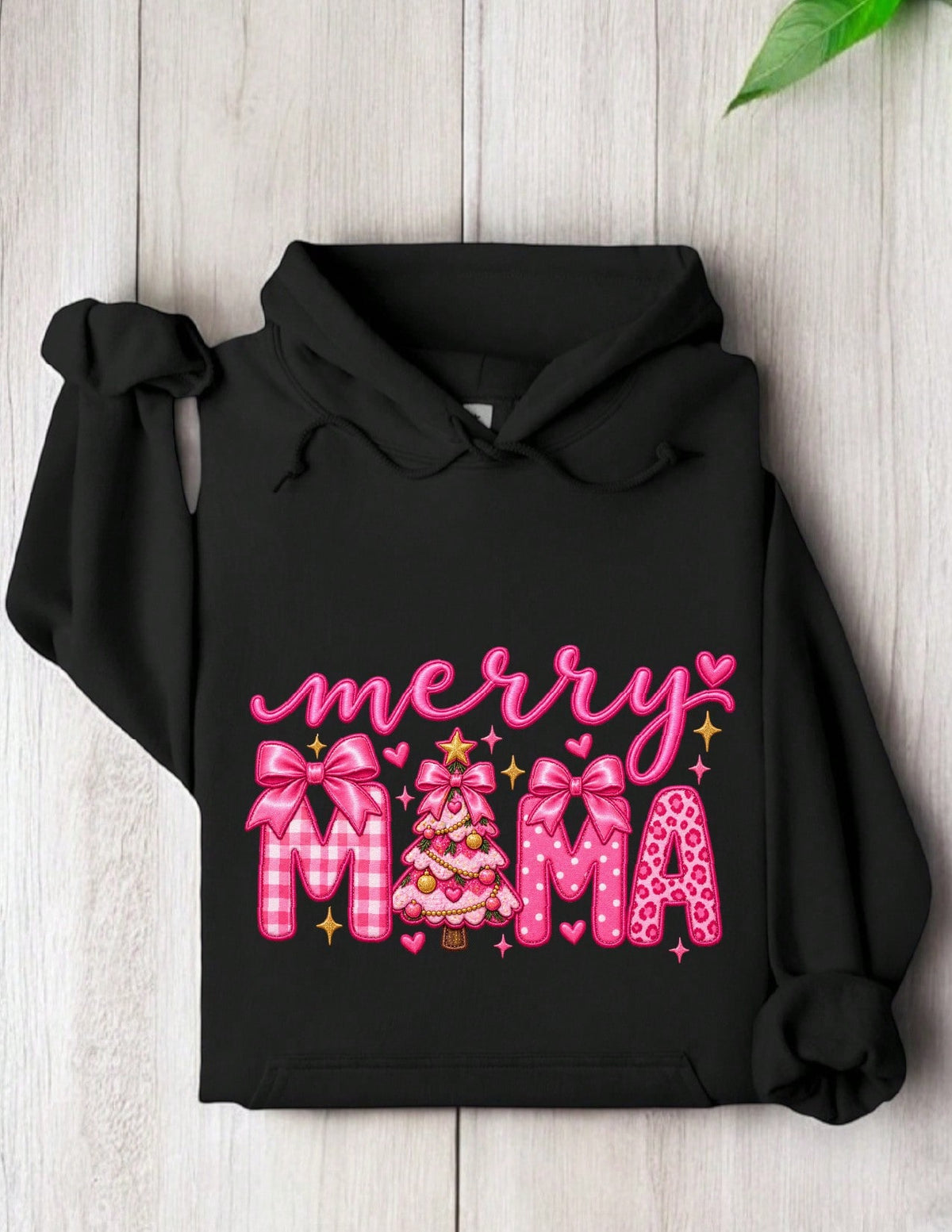 Pink Christmas Mom Hoodie
