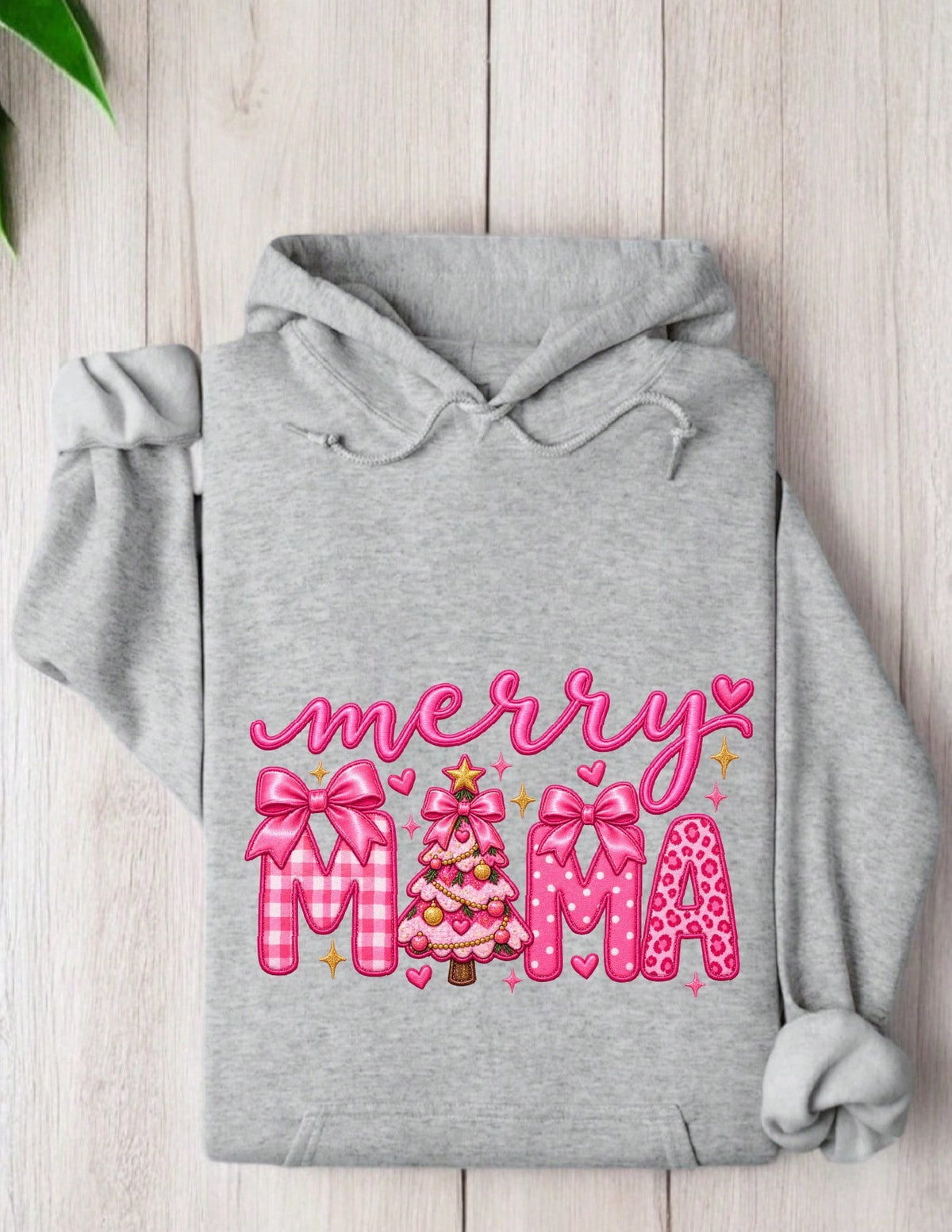 Pink Christmas Mom Hoodie