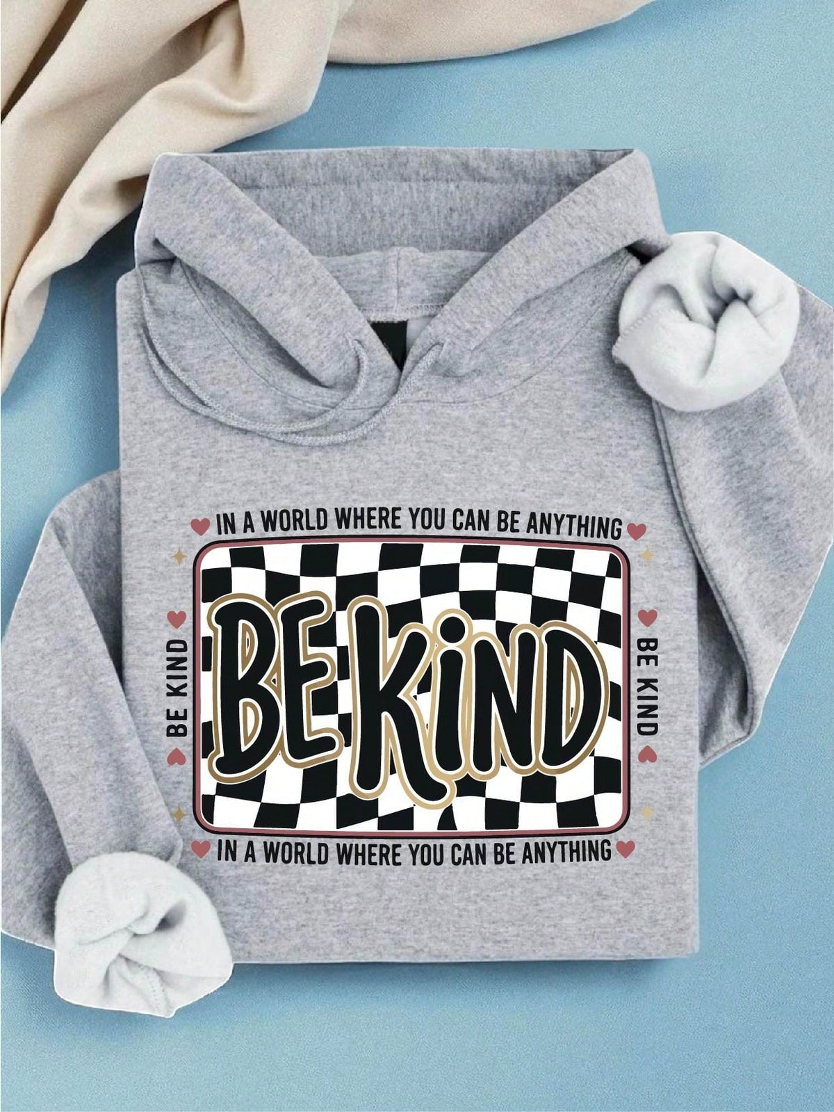 Checkered Be Kind Hoodie