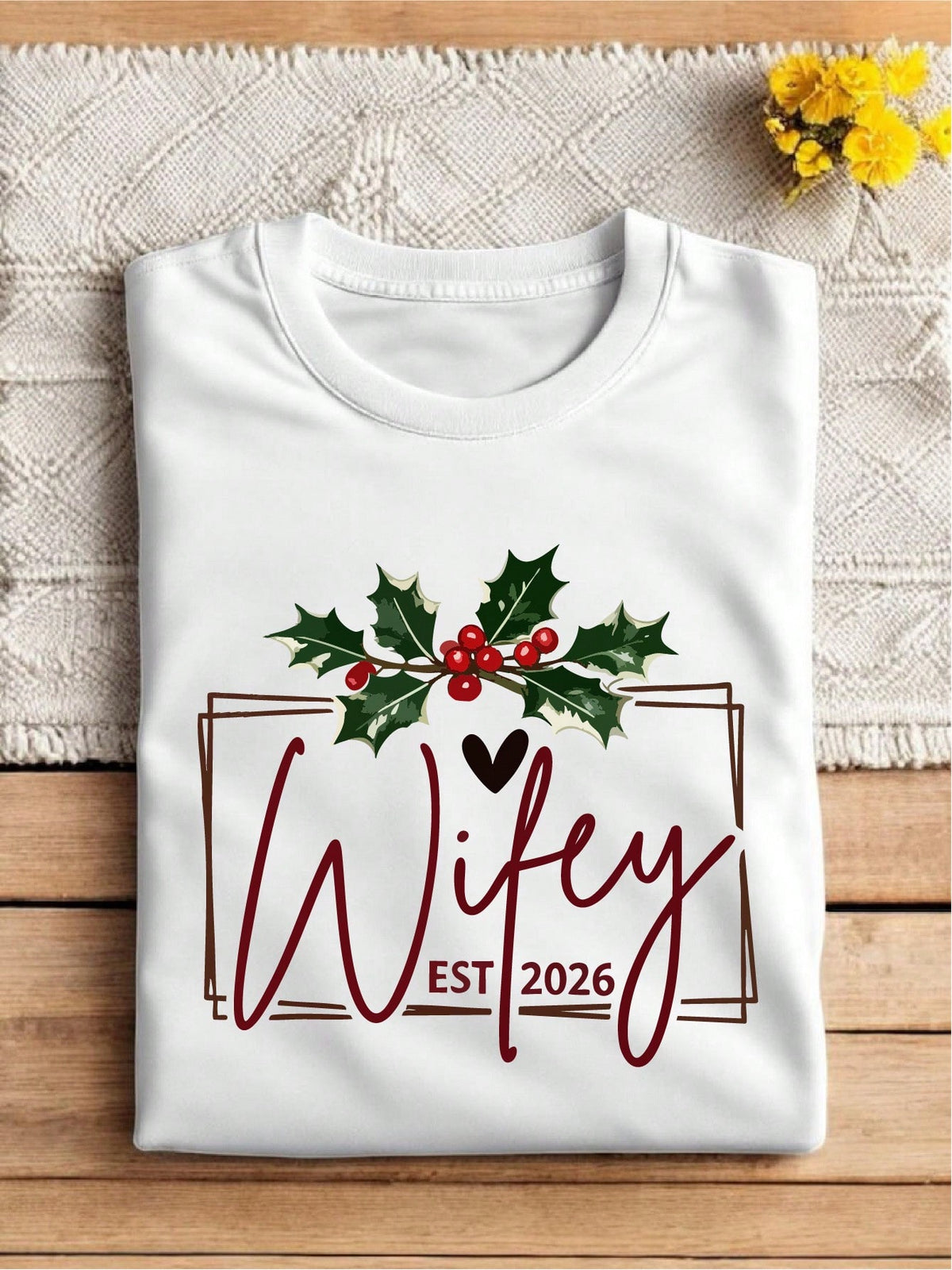 1PC Christmas Hubby & Wifey 2026 T-Shirt