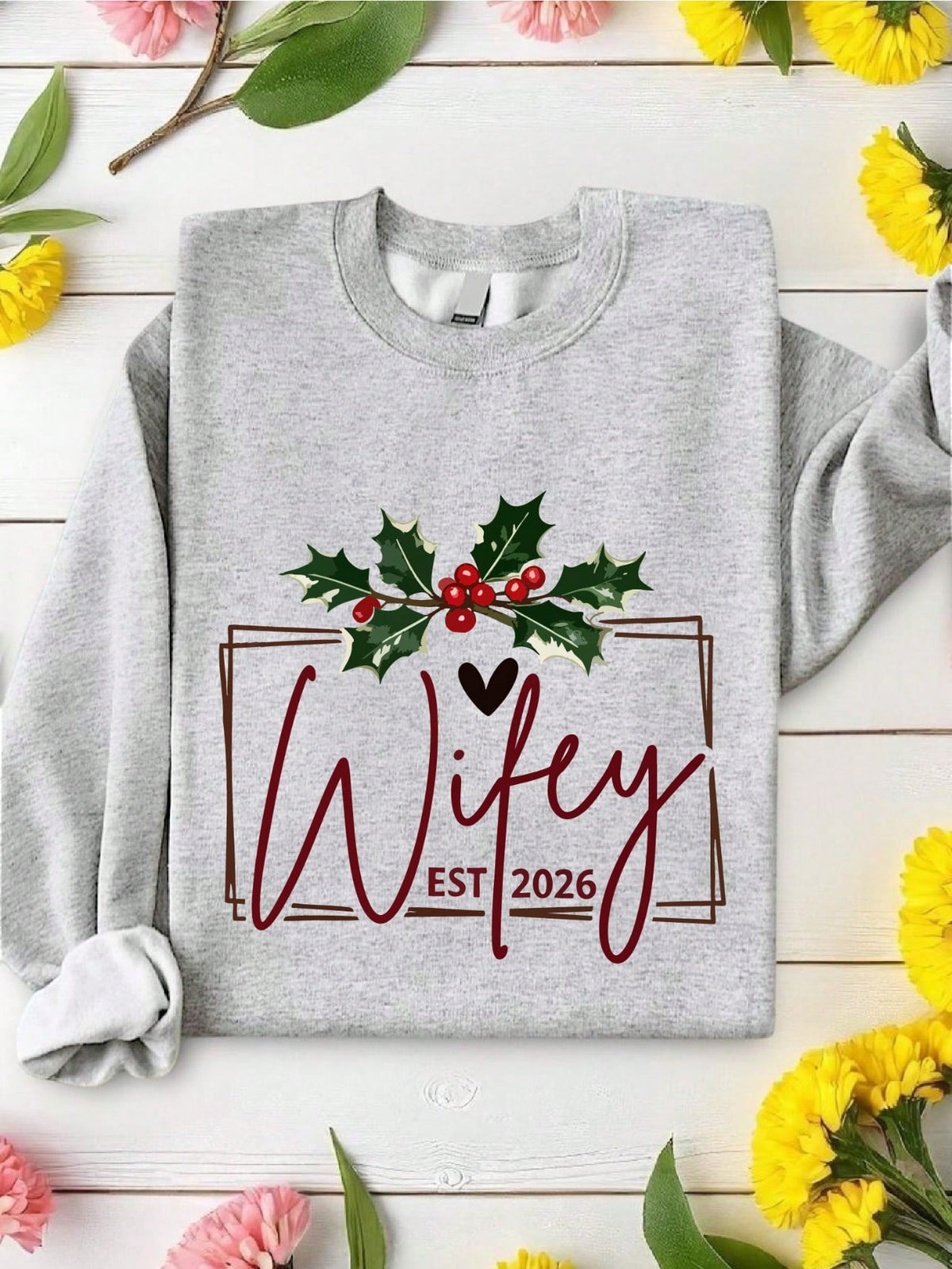 1PC Christmas Hubby & Wifey 2026 Sweatshirt