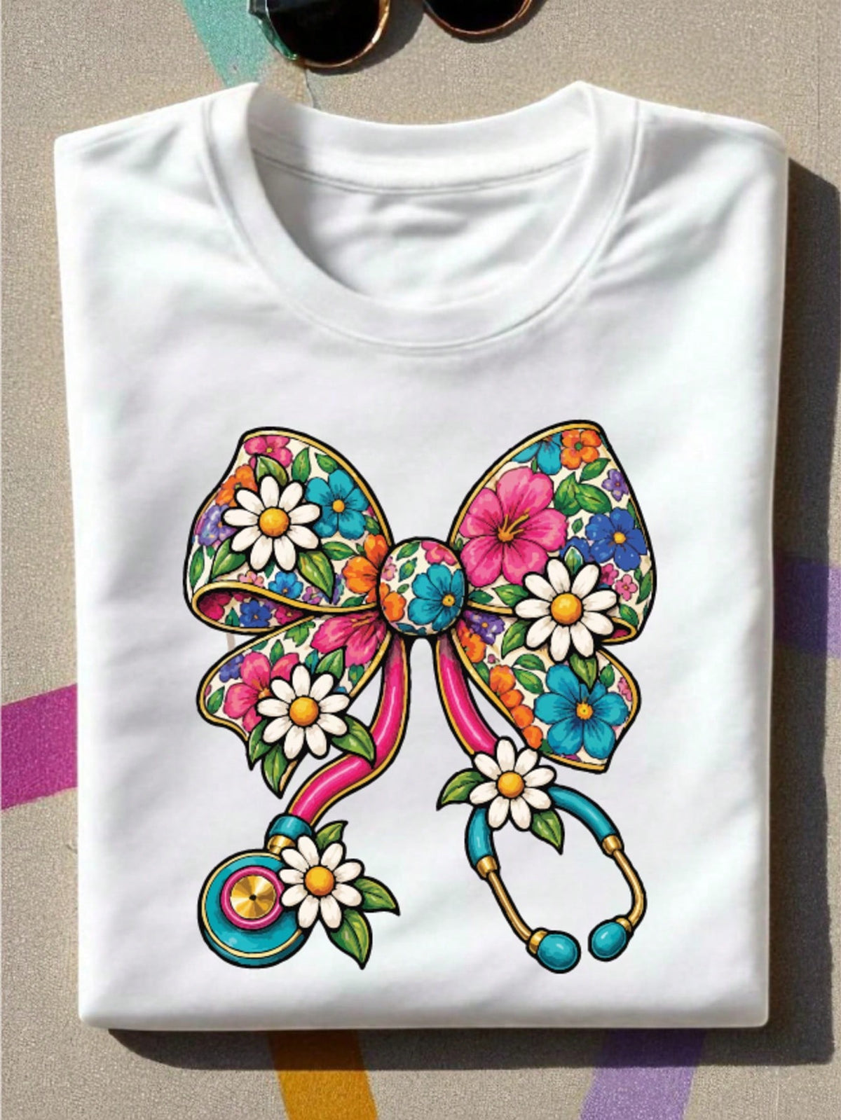 Preppy Floral Nursing T-Shirt