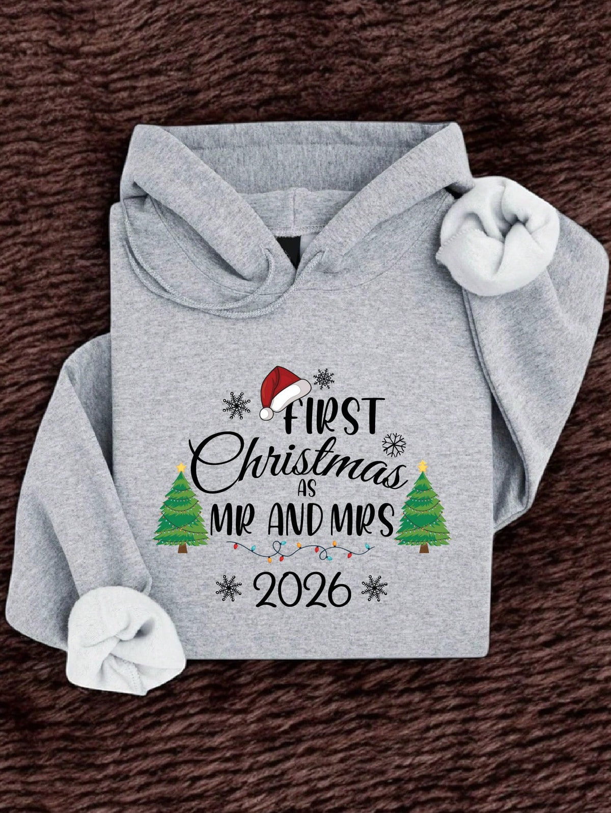 First Christmas As Mr And Mrs 2026 Hoodie