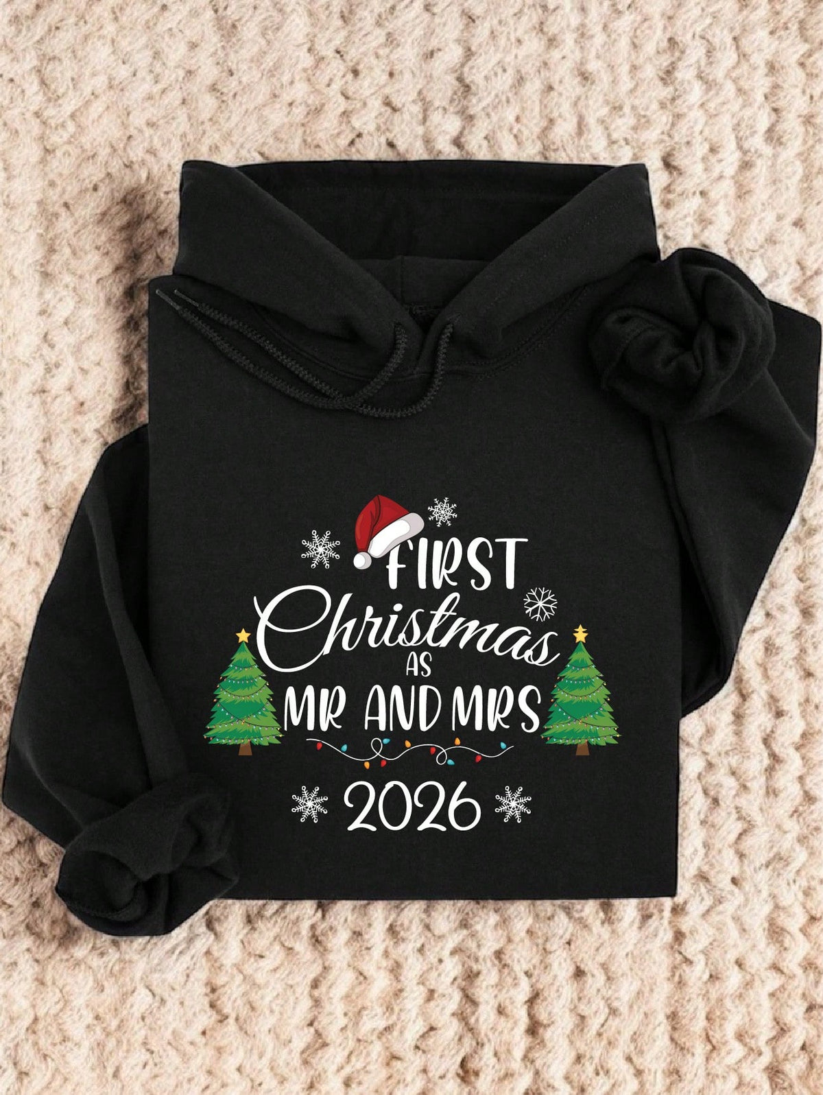 First Christmas As Mr And Mrs 2026 Hoodie