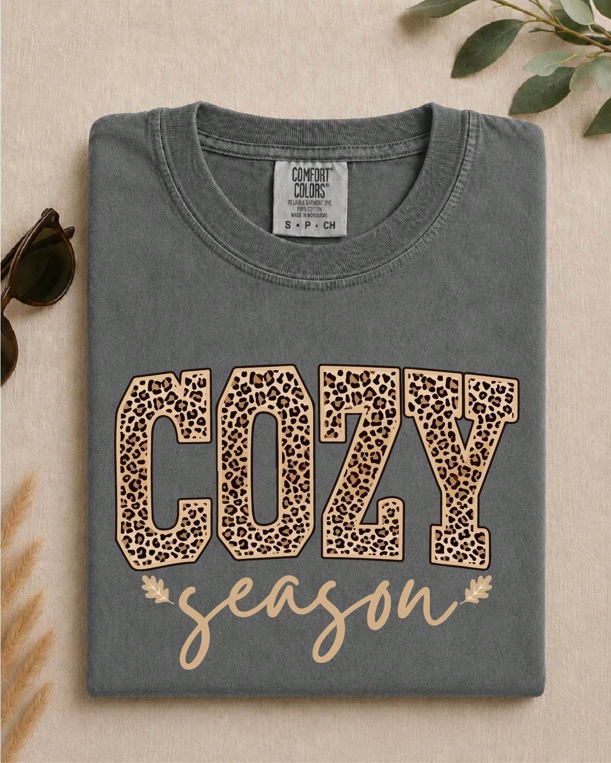 Leopard Cozy Season T-Shirt