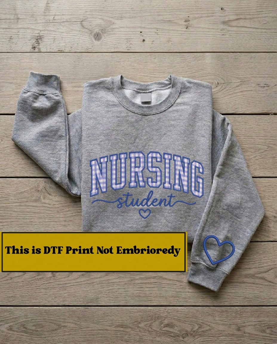 Nursing Student Faux Patchwork Unisex Sweatshirt